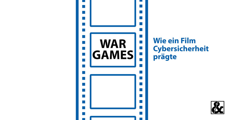 Altern analoger Filmstreifen der den Schriftzug "WarGames" enthält