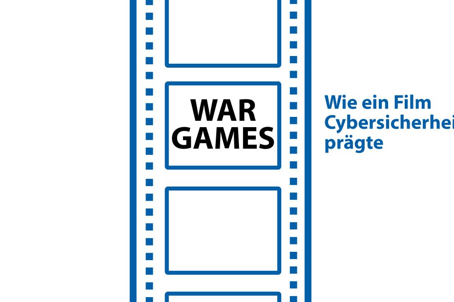 Altern analoger Filmstreifen der den Schriftzug "WarGames" enthält